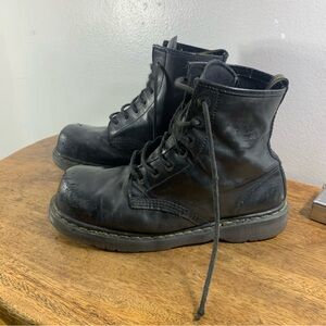 Dr Martens made in England Vibtage steel toe punk style leather boots